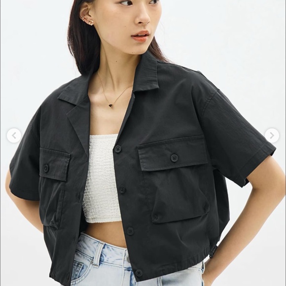 GU Utility Shirt; Cropped Short Sleeve Jacket - Picture 3 of 4